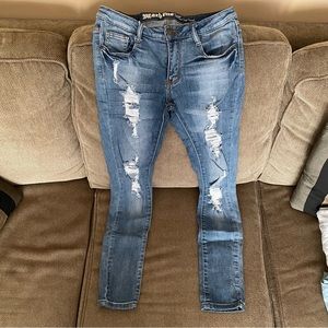 Machine ripped jeans size 30
